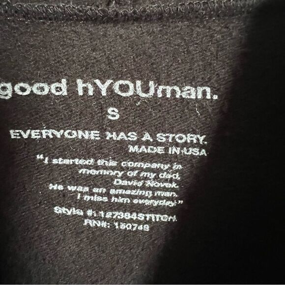 Good hYOUman Hoodie Womens Small Black "Self-Love" Pullover Cozy Top - Picture 5 of 7